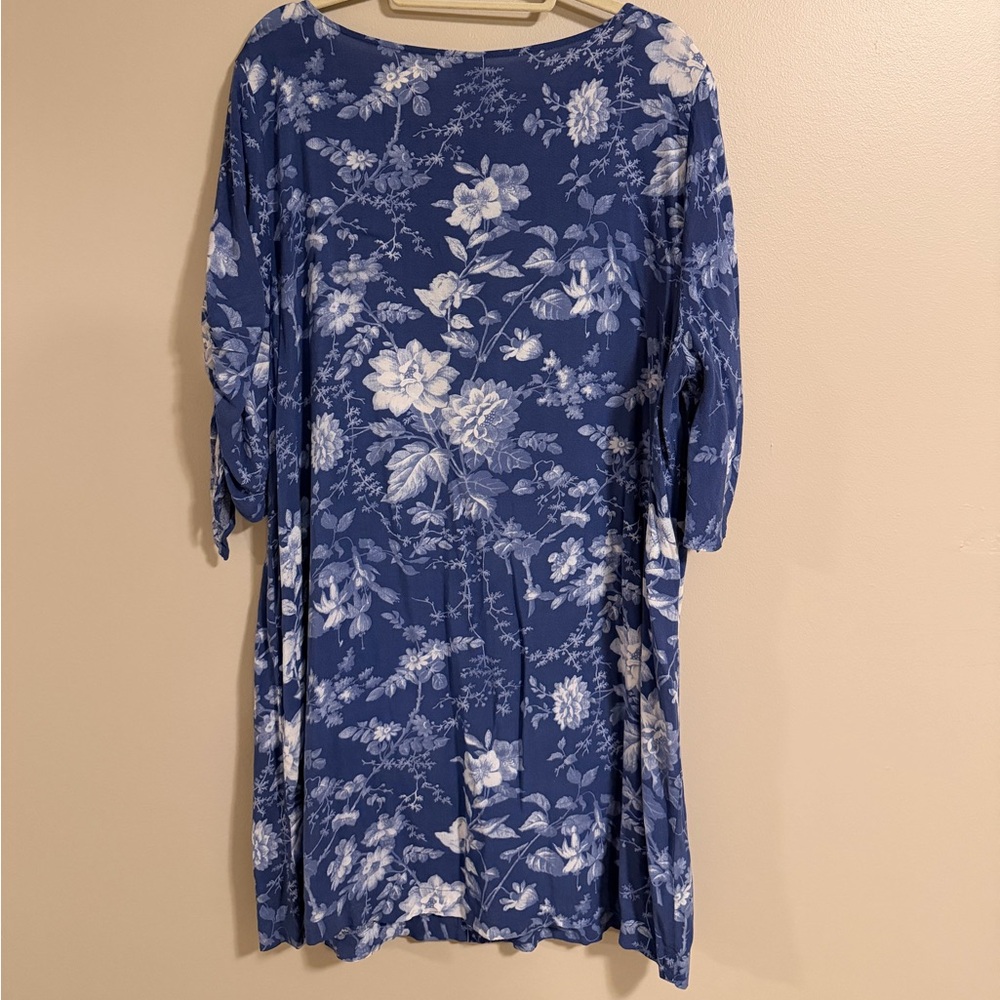H&M Blue Floral shift dress - Picture 5 of 6